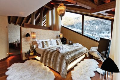 Vorhang-Systeme, Colorama 2, Room shot "Chalet Peak", Zermatt, Switzerland