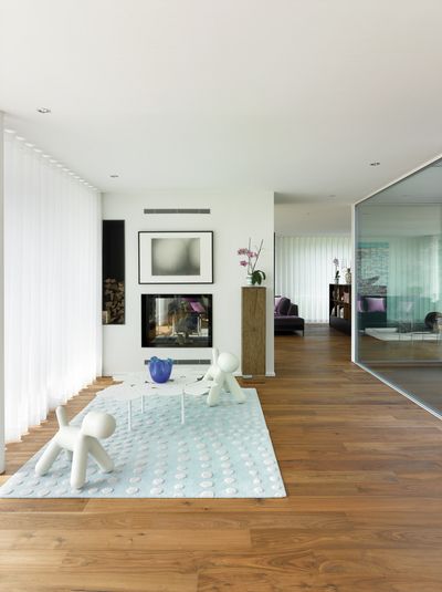 Vorhang-Systeme, SG 6010, Colorama 1, Room shot "Private Home", Gümligen, Switzerland, Wave