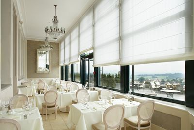 Raffrollo-Systeme, SG 2360, Colorama 1, Room shot "Hotel Chateau Gütsch", Lucerne, Switzerland