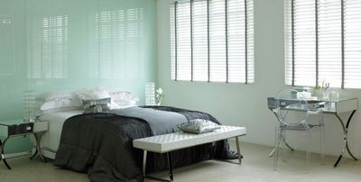 Venetian Blind Systems, SG 8960, Wood slats, 50mm Soft White, Mystery tape