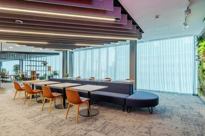 Vorhang-Systeme, SG 5600, Colorama 1, Virgin Money, Glasgow, Scotland, United Kingdom